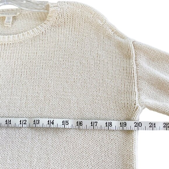 Eileen Fisher Knitted Cream Sweater Tunic Long Sleeve Women’s Size XXS - Picture 5 of 8